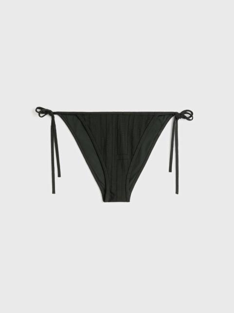 TOTEME Monogram pointelle bikini bottoms dark green