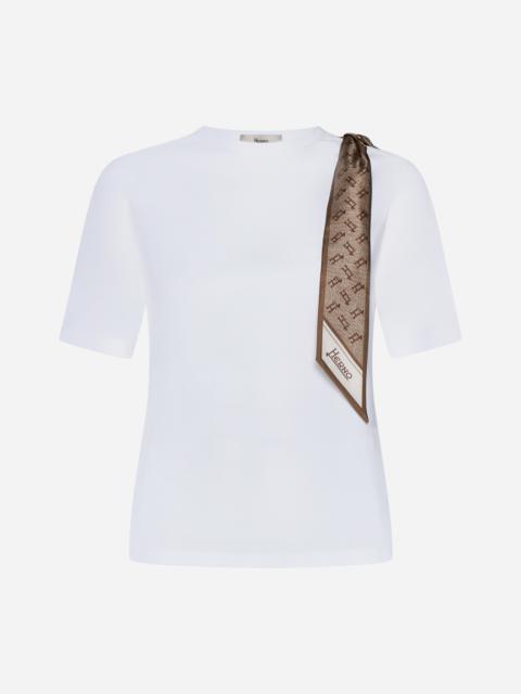 Herno Scarf-detail cotton t-shirt