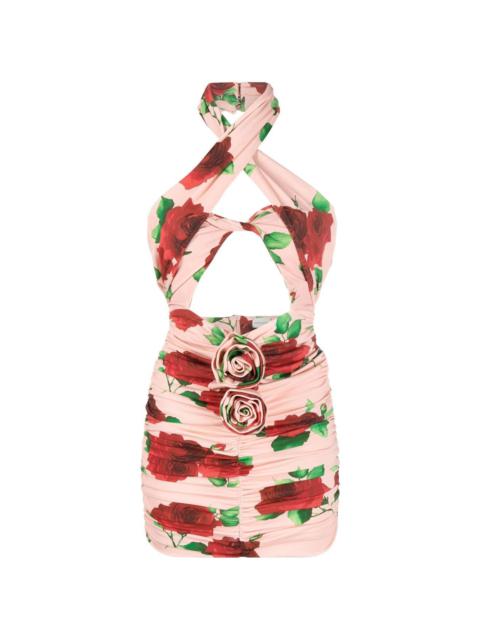 MAGDA BUTRYM floral-print cut-out minidress