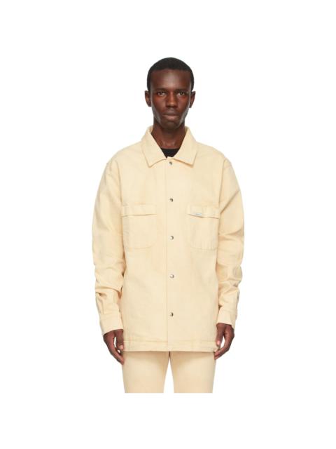 RTA Beige Samson Denim Shirt