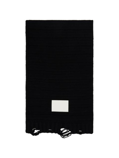 MM6 Maison Margiela Black Wool Scarf