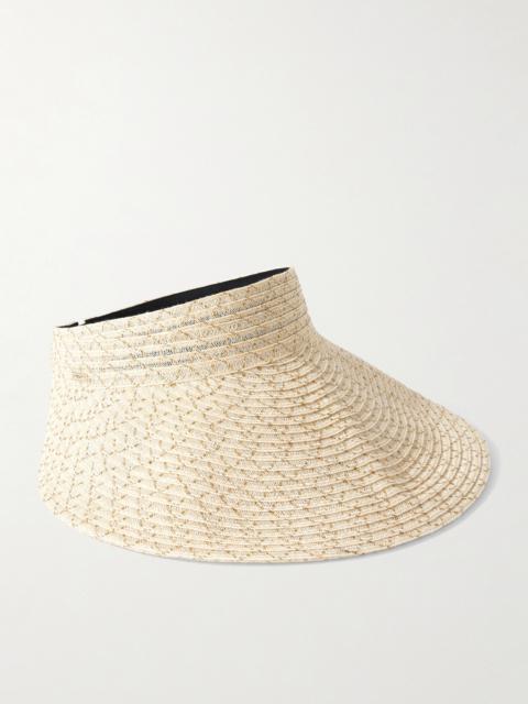 EUGENIA KIM Trixie Metallic Hemp-blend Visor
