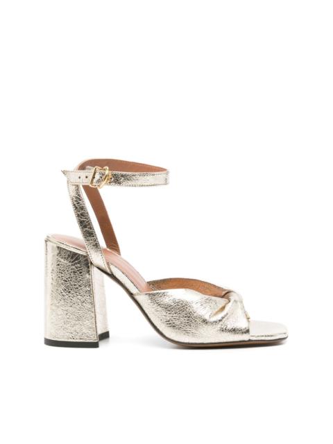 maje 85mm metallic sandals