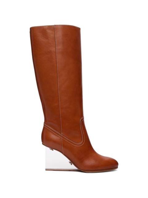 Maison Margiela Brown Plexi Wedge High Boots