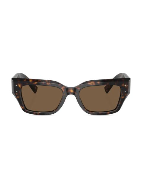 Dolce & Gabbana Women's 52MM Rectangular Sunglasses - Dark Havana Brown Gradient