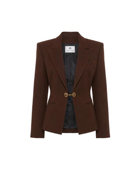 Marine Serre VIRGIN WOOL STRETCH TWILL BLAZER