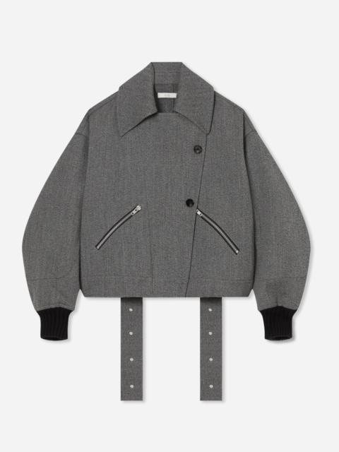 Oversized Engineered Bomber in Wool