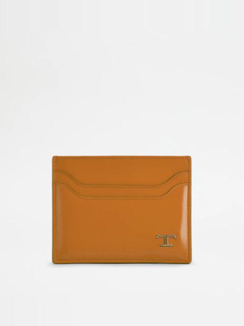 Tod's CREDIT CARD HOLDER IN LEATHER - BROWN