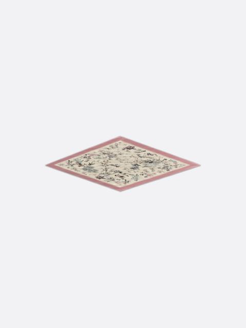 Dior Millefiori Pleated 90 Square Scarf