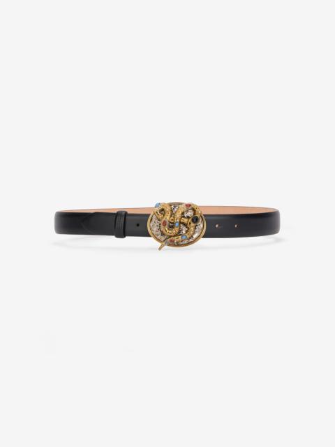 Roberto Cavalli Slim Belt With Snake Buckle