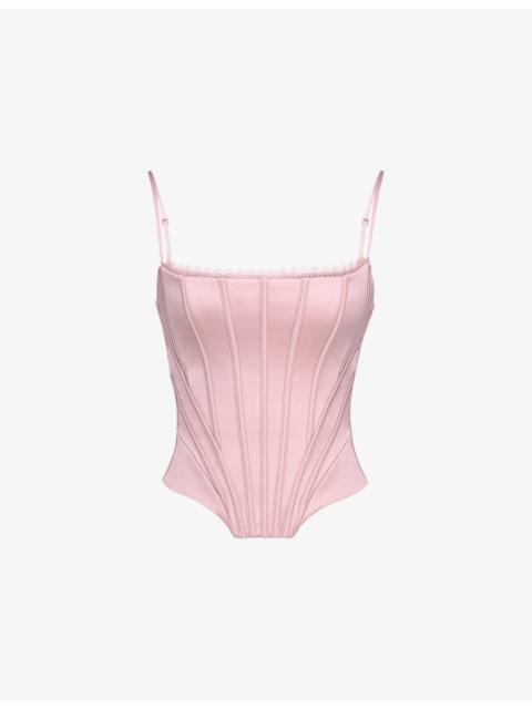 House of CB Cadie Satin Corset Top