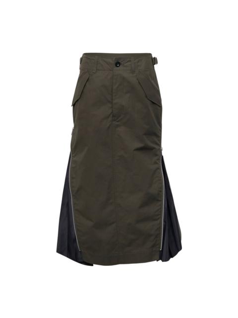sacai Cotton Weather Midi Skirt
