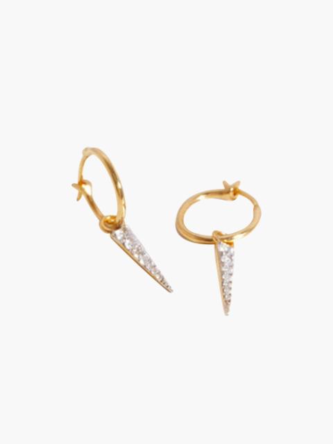 MISSOMA MINI PAVE SPIKE CHARM HOOPS
