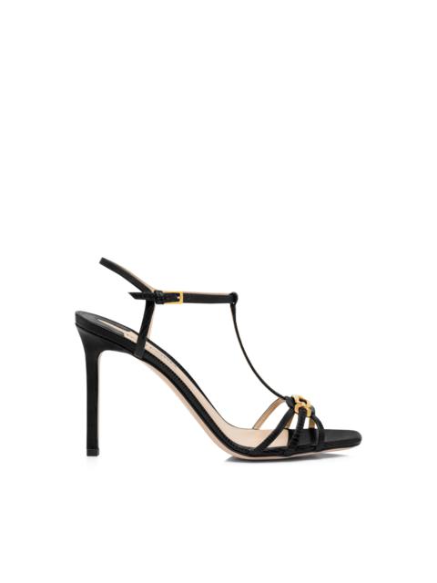 TOM FORD STAMPED LIZARD LEATHER WHITNEY SANDAL