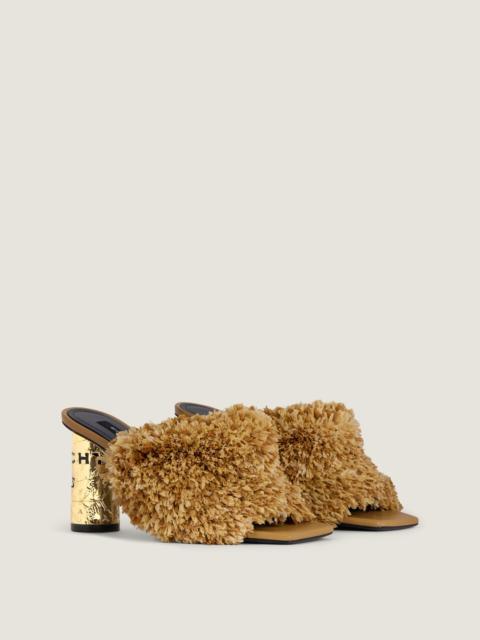 Givenchy TAPE HEELED MULES WITH RAFFIA-EFFECT FRINGES