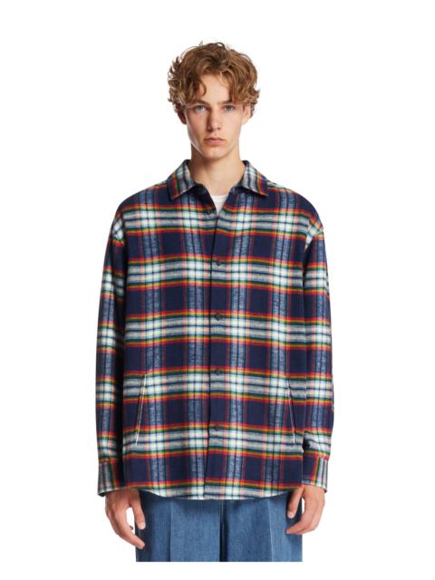 DARKPARK Blue Check Wool Shirt
