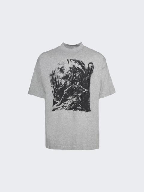 Goth Oversized Tee Grey Melange