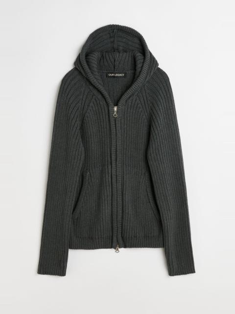 【OUR LEGACY】LEVEL HOOD Jet Black Isles Wool ウールフーディ Our Legacy - Level Hood Jet Black Isles Wool