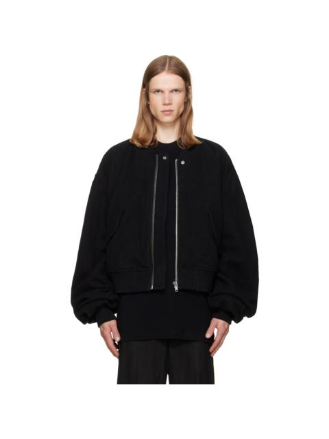 Rick Owens Black Tower Secchia Flight Bomber Jacket