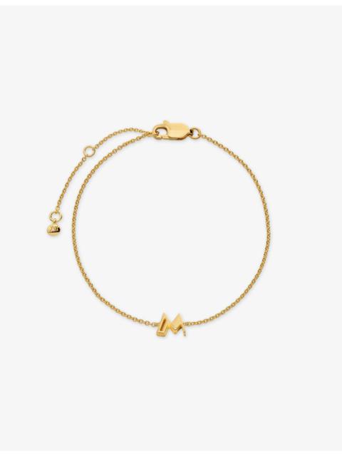 MONICA VINADER Initial M 18ct Yellow Gold Vermeil Bracelet