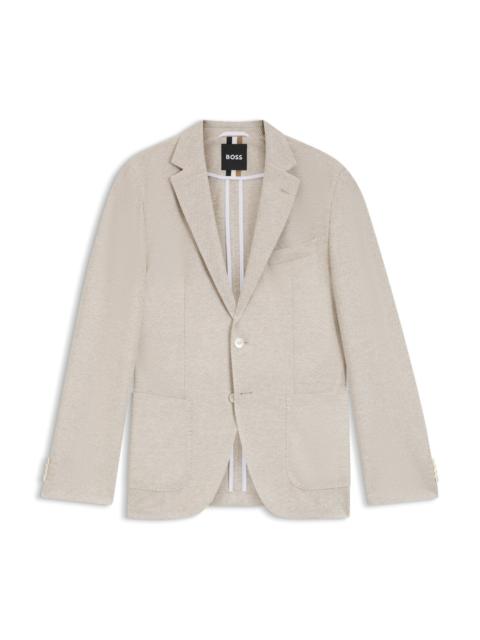 BOSS LINEN과 COTTON을 사용한 REGULAR-FIT PATTERNED BLAZER