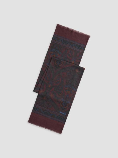 Ralph Lauren Men's Paisley Cashmere-Silk Scarf - Bordeaux Multi