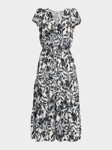 Rails Roza Printed Cotton Poplin Midi Dress