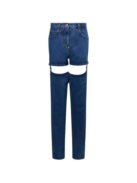 pushBUTTON detachable garter jeans