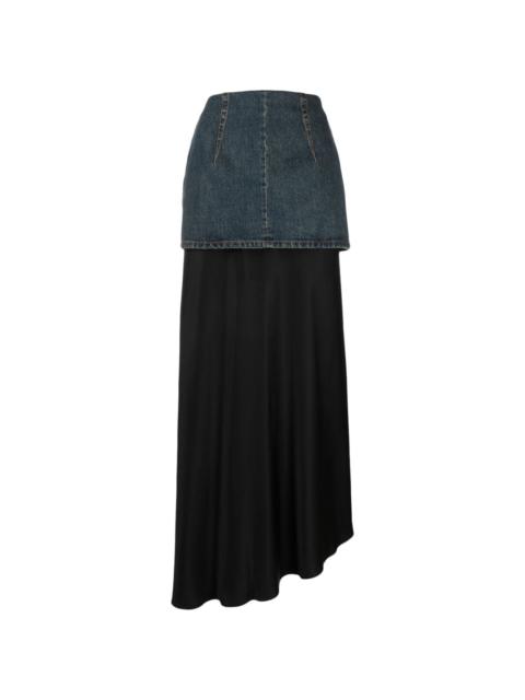 MM6 Maison Margiela layered asymmetric skirt