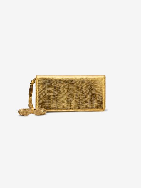 Roberto Cavalli Roar Pochette Bag Gold Leather