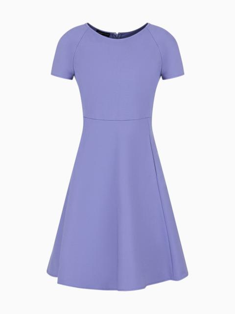 EMPORIO ARMANI Flared cotton dress with full skirt