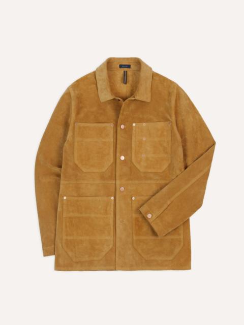 Drake's Sand Suede Welder Jacket