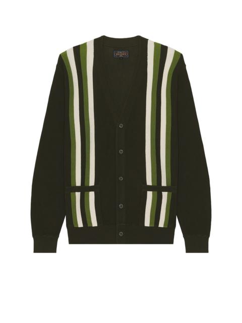 BEAMS PLUS Cardigan Stripe