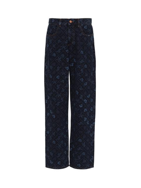 See by Chloé PRINTED DENIM PANTS