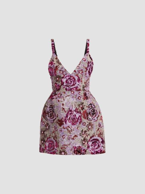 BRONX BANCO Women's Allegra Floral Sequined Minidress - Pink Multi