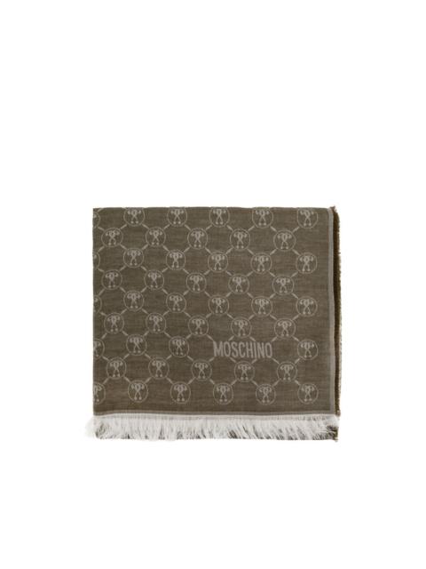 Moschino logo-graphic scarf