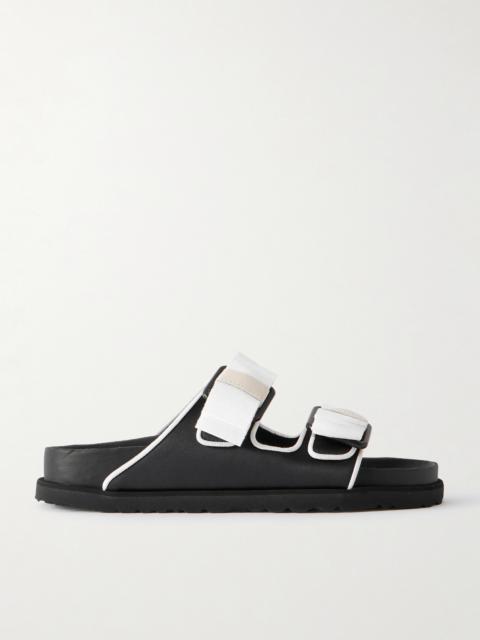 BIRKENSTOCK Arizona Bow-detailed Grosgrain-trimmed Satin Sandals