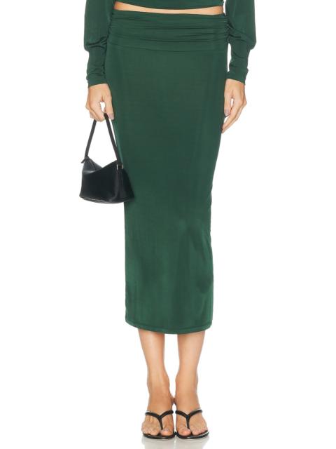 ÉTERNE Elsa Liquid Jersey Midi Skirt