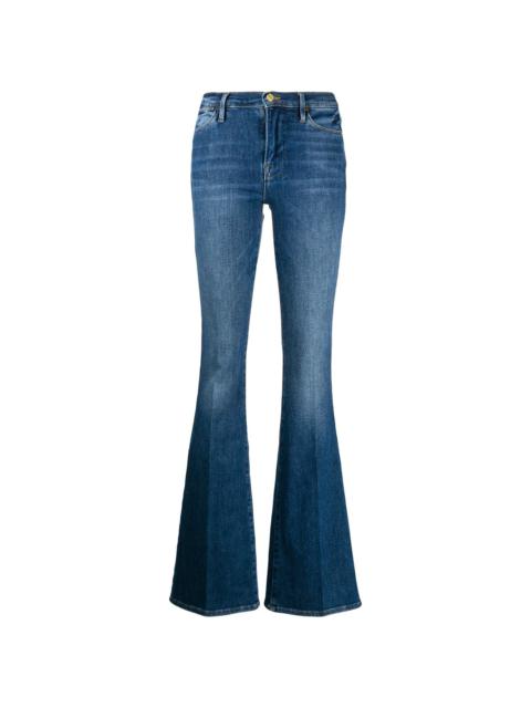 slim-fit flared jeans