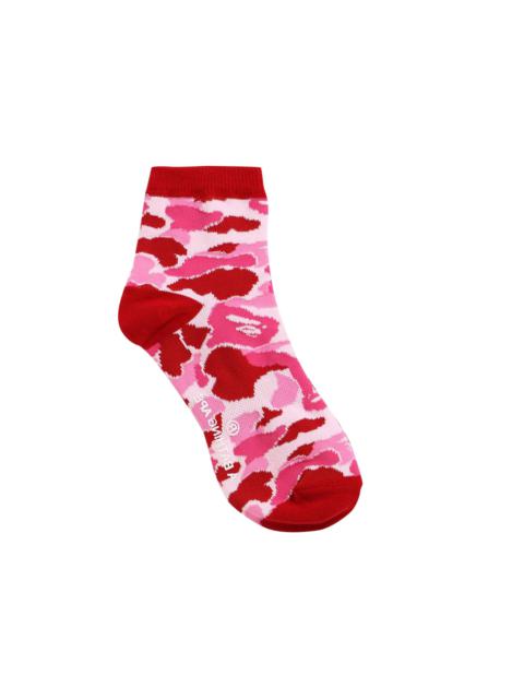 A BATHING APE® BAPE ABC Camo Ankle Socks 'Pink'
