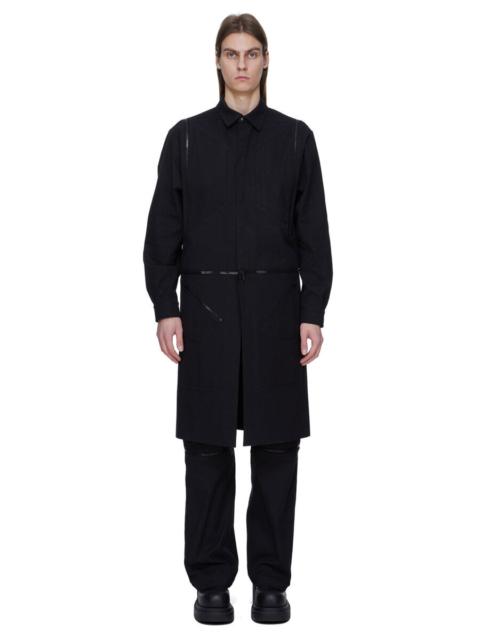 Rick Owens Black Concordians Bonotto Capsule Heizer Long Coat