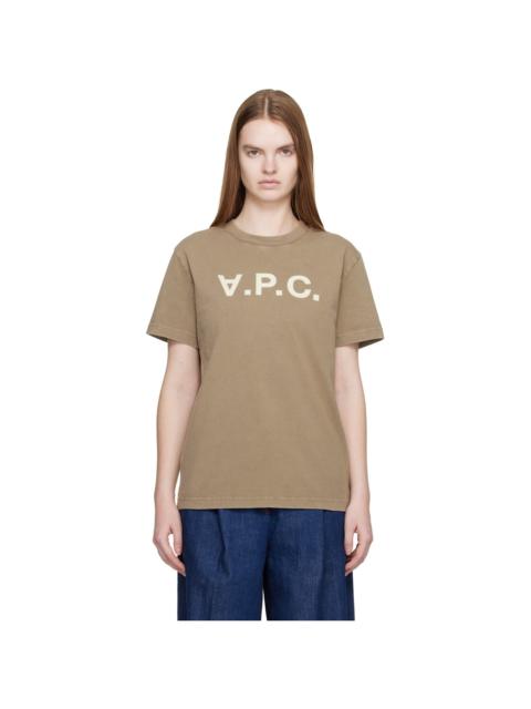 A.P.C. Khaki Standard Grand 'VPC' T-shirt