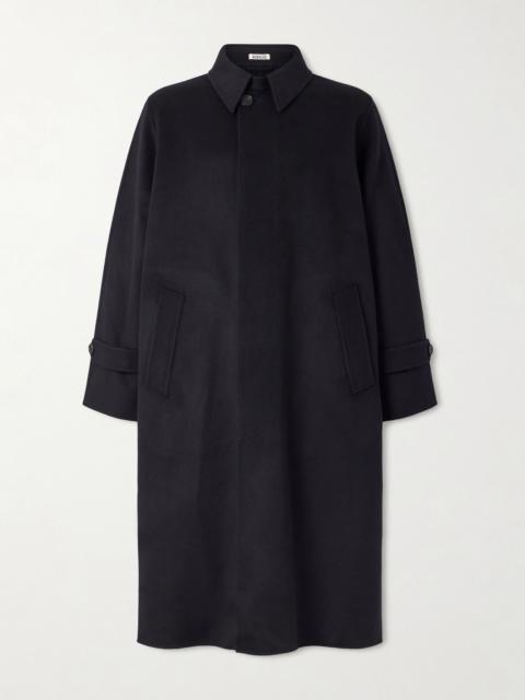 AURALEE Melton Wool Coat Black
