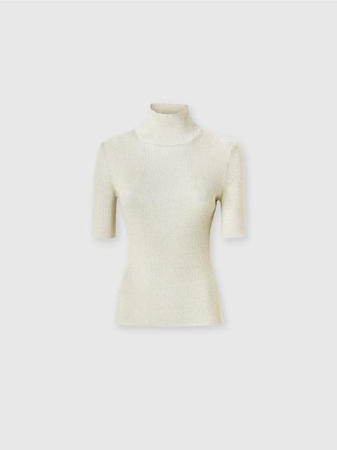Missoni Short-sleeved turtleneck in glitter-effect viscose