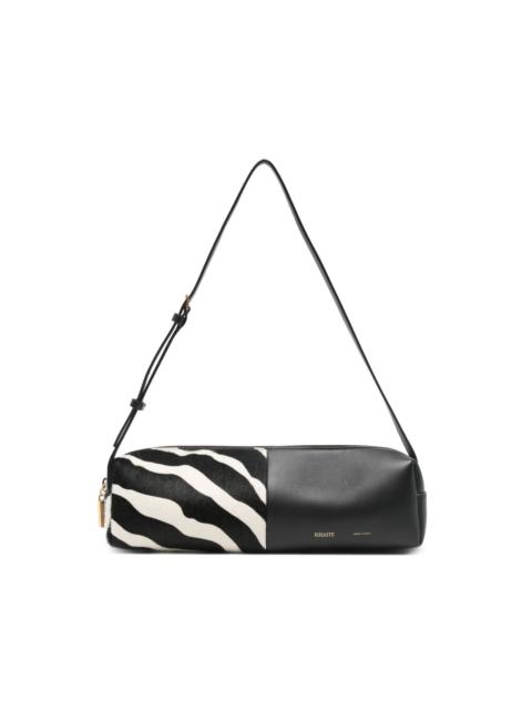 KHAITE Kye zebra-pattern panelled shoulder bag