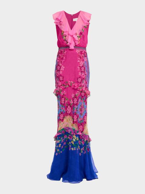 SALONI Rita Tiered Ruffle Cocktail Dress