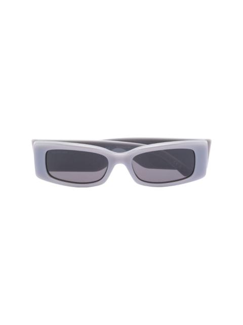 square-frame logo-print sunglasses