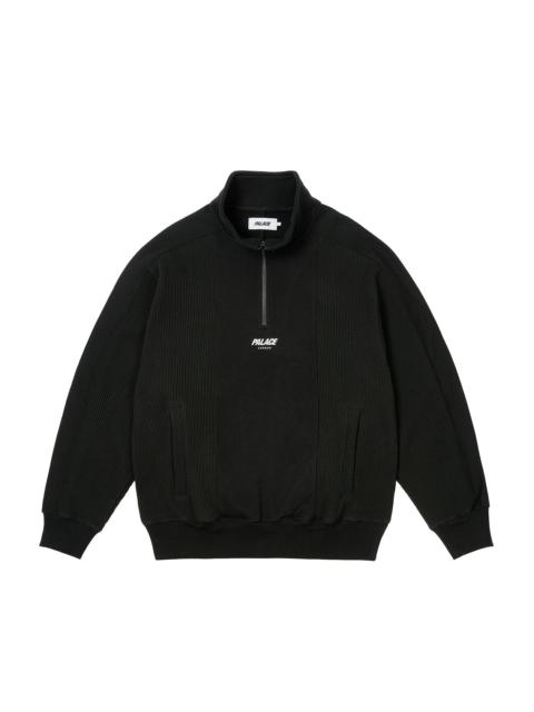 PALACE WAFFLE ON 1/4 ZIP BLACK