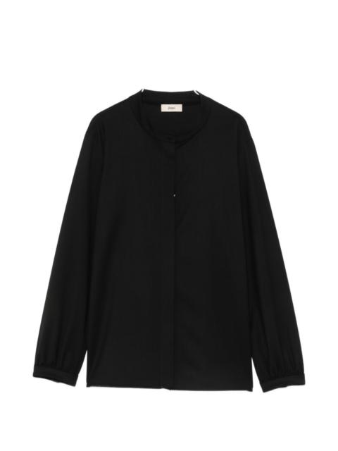 Herno collarless long-sleeve blouse