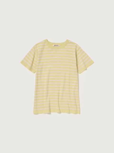 AURALEE HIGH GAUGE COTTON KNIT TEE